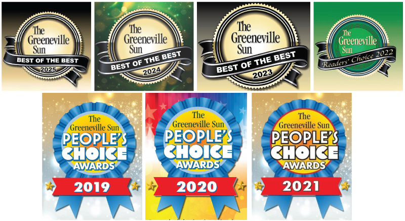 Collection of awards badges for People's Choice and Best of Best Awards 2019-2025